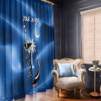 Fishing Custom South Carolina Flag Window Curtain Fish Hook Graphic in Blue Gradient Design - Wonder Print Shop