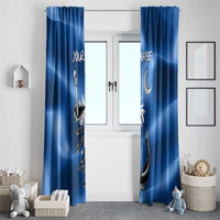 Fishing Custom South Carolina Flag Window Curtain Fish Hook Graphic in Blue Gradient Design - Wonder Print Shop