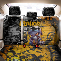 Hip Hop Street Style Back Car Seat Cover Yellow and Black Graffiti and Urban Skull Character Design - Wonder Print Shop