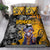 Hip Hop Street Style Bedding Set Yellow and Black Graffiti and Urban Skull Character Design - Wonder Print Shop