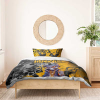 Hip Hop Street Style Bedding Set Yellow and Black Graffiti and Urban Skull Character Design - Wonder Print Shop