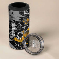 Hip Hop Street Style 4 in 1 Can Cooler Tumbler Yellow and Black Graffiti and Urban Skull Character Design - Wonder Print Shop