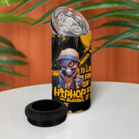 Hip Hop Street Style 4 in 1 Can Cooler Tumbler Yellow and Black Graffiti and Urban Skull Character Design - Wonder Print Shop