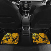 Hip Hop Street Style Car Mats Yellow and Black Graffiti and Urban Skull Character Design - Wonder Print Shop