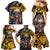 Hip Hop Street Style Family Matching Mermaid Dress and Hawaiian Shirt Yellow and Black Graffiti and Urban Skull Character Design - Wonder Print Shop