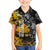 Hip Hop Street Style Family Matching Off Shoulder Maxi Dress and Hawaiian Shirt Yellow and Black Graffiti and Urban Skull Character Design - Wonder Print Shop