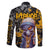 Hip Hop Street Style Family Matching Short Sleeve Bodycon Dress and Hawaiian Shirt Yellow and Black Graffiti and Urban Skull Character Design - Wonder Print Shop
