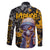 Hip Hop Street Style Family Matching Summer Maxi Dress and Hawaiian Shirt Yellow and Black Graffiti and Urban Skull Character Design - Wonder Print Shop