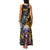 Hip Hop Street Style Family Matching Tank Maxi Dress and Hawaiian Shirt Yellow and Black Graffiti and Urban Skull Character Design - Wonder Print Shop