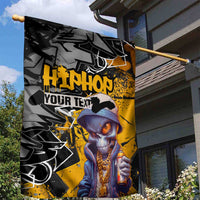 Hip Hop Street Style Garden Flag Yellow and Black Graffiti and Urban Skull Character Design - Wonder Print Shop