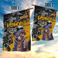 Hip Hop Street Style Garden Flag Yellow and Black Graffiti and Urban Skull Character Design - Wonder Print Shop