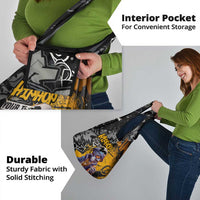 Hip Hop Street Style Grocery Bag Yellow and Black Graffiti and Urban Skull Character Design - Wonder Print Shop