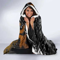 Hip Hop Street Style Hooded Blanket Yellow and Black Graffiti and Urban Skull Character Design - Wonder Print Shop