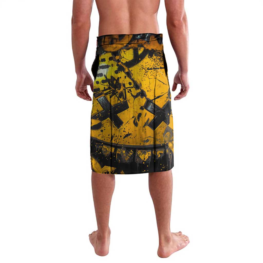 Hip Hop Street Style Lavalava Yellow and Black Graffiti and Urban Skull Character Design - Wonder Print Shop