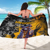 Hip Hop Street Style Sarong Yellow and Black Graffiti and Urban Skull Character Design - Wonder Print Shop