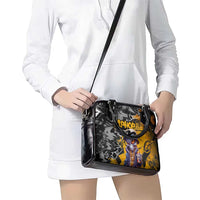 Hip Hop Street Style Shoulder Handbag Yellow and Black Graffiti and Urban Skull Character Design - Wonder Print Shop