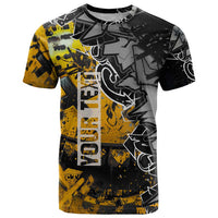 Hip Hop Street Style T Shirt Yellow and Black Graffiti and Urban Skull Character Design - Wonder Print Shop