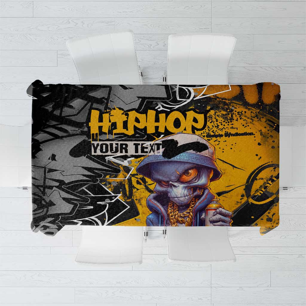 Hip Hop Street Style Tablecloth Yellow and Black Graffiti and Urban Skull Character Design - Wonder Print Shop