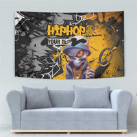 Hip Hop Street Style Tapestry Yellow and Black Graffiti and Urban Skull Character Design - Wonder Print Shop