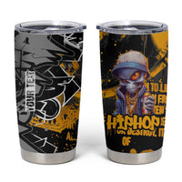 Hip Hop Street Style Tumbler Cup Yellow and Black Graffiti and Urban Skull Character Design - Wonder Print Shop