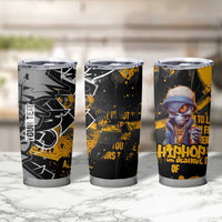 Hip Hop Street Style Tumbler Cup Yellow and Black Graffiti and Urban Skull Character Design - Wonder Print Shop