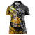 Hip Hop Street Style Women Polo Shirt Yellow and Black Graffiti and Urban Skull Character Design - Wonder Print Shop