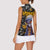 Hip Hop Street Style Women Sleeveless Polo Shirt Yellow and Black Graffiti and Urban Skull Character Design - Wonder Print Shop