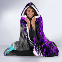 Hip Hop Battle Hooded Blanket Smoking Ape Character and Purple Green Graffiti Street Art Design - Wonder Print Shop
