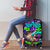 Hip Hop Battle Luggage Cover Smoking Ape Character and Purple Green Graffiti Street Art Design - Wonder Print Shop