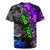 Hip Hop Battle Rugby Jersey Smoking Ape Character and Purple Green Graffiti Street Art Design - Wonder Print Shop