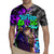 Hip Hop Battle Rugby Jersey Smoking Ape Character and Purple Green Graffiti Street Art Design - Wonder Print Shop