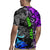 Hip Hop Battle Rugby Jersey Smoking Ape Character and Purple Green Graffiti Street Art Design - Wonder Print Shop