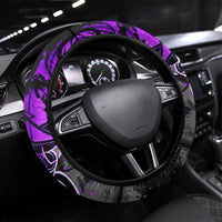 Hip Hop Battle Steering Wheel Cover Smoking Ape Character and Purple Green Graffiti Street Art Design - Wonder Print Shop