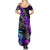 Hip Hop Battle Summer Maxi Dress Smoking Ape Character and Purple Green Graffiti Street Art Design - Wonder Print Shop