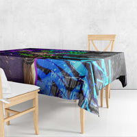 Hip Hop Battle Tablecloth Smoking Ape Character and Purple Green Graffiti Street Art Design - Wonder Print Shop