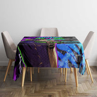 Hip Hop Battle Tablecloth Smoking Ape Character and Purple Green Graffiti Street Art Design - Wonder Print Shop