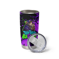 Hip Hop Battle Tumbler Cup Smoking Ape Character and Purple Green Graffiti Street Art Design - Wonder Print Shop