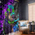 Hip Hop Battle Window Curtain Smoking Ape Character and Purple Green Graffiti Street Art Design - Wonder Print Shop