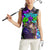 Hip Hop Battle Women Sleeveless Polo Shirt Smoking Ape Character and Purple Green Graffiti Street Art Design - Wonder Print Shop