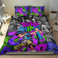 Hip Hop Battle Bedding Set Spray Can Kid Character and Colorful Graffiti Street Art Design - Wonder Print Shop