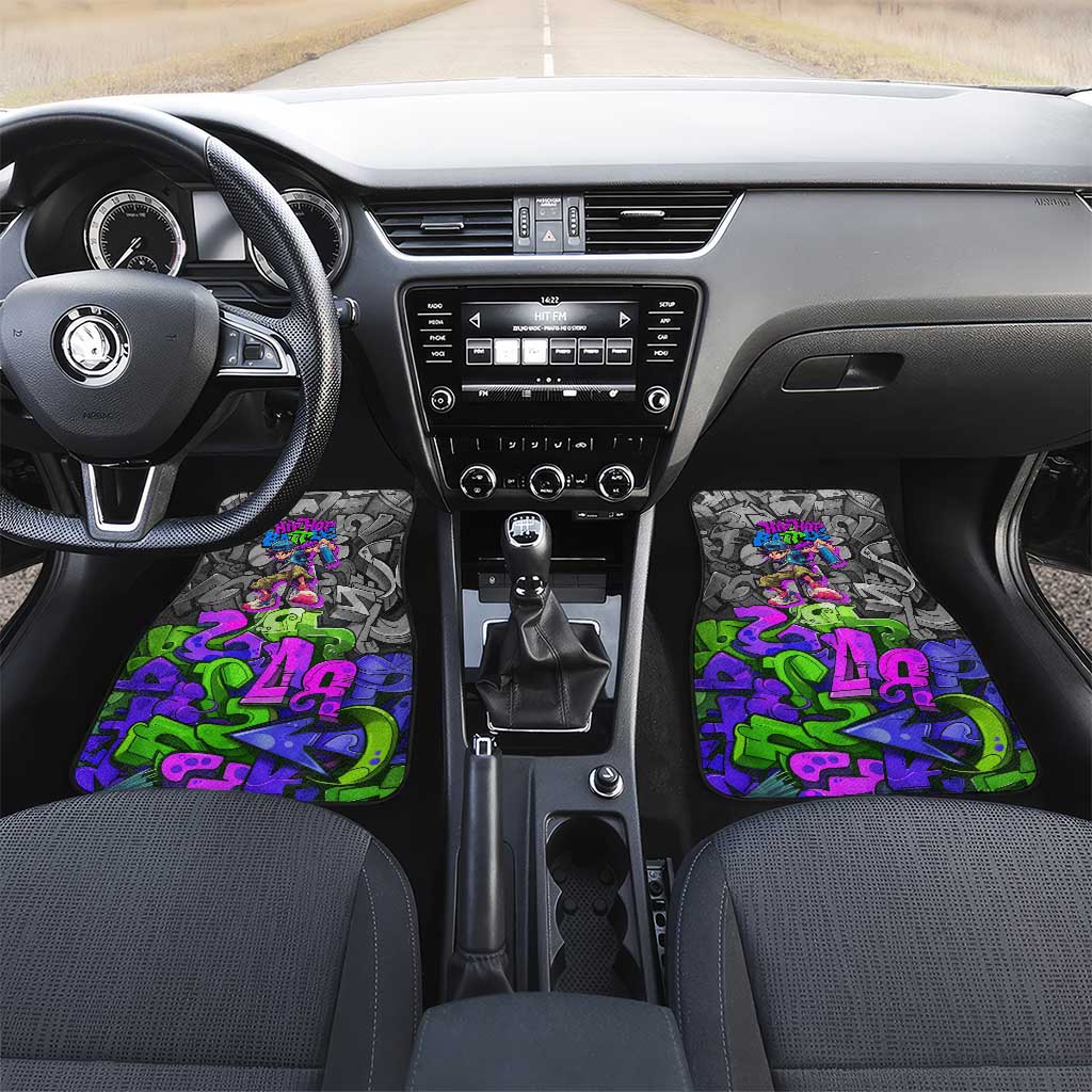 Hip Hop Battle Car Mats Spray Can Kid Character and Colorful Graffiti Street Art Design - Wonder Print Shop