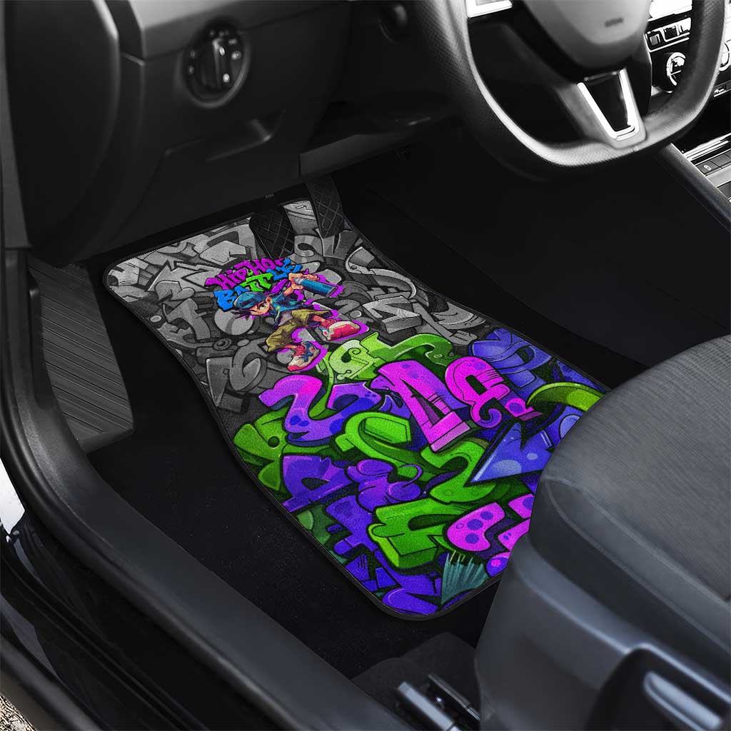 Hip Hop Battle Car Mats Spray Can Kid Character and Colorful Graffiti Street Art Design - Wonder Print Shop