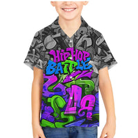 Hip Hop Battle Family Matching Mermaid Dress and Hawaiian Shirt Spray Can Kid Character and Colorful Graffiti Street Art Design - Wonder Print Shop