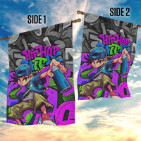 Hip Hop Battle Garden Flag Spray Can Kid Character and Colorful Graffiti Street Art Design - Wonder Print Shop