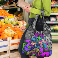 Hip Hop Battle Grocery Bag Spray Can Kid Character and Colorful Graffiti Street Art Design - Wonder Print Shop