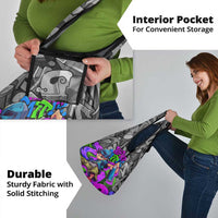 Hip Hop Battle Grocery Bag Spray Can Kid Character and Colorful Graffiti Street Art Design - Wonder Print Shop