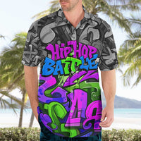 Hip Hop Battle Hawaiian Shirt Spray Can Kid Character and Colorful Graffiti Street Art Design - Wonder Print Shop