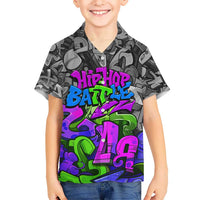 Hip Hop Battle Hawaiian Shirt Spray Can Kid Character and Colorful Graffiti Street Art Design - Wonder Print Shop