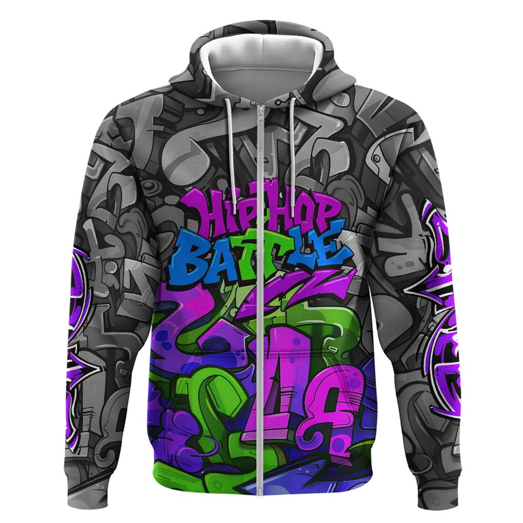 Hip Hop Battle Hoodie Spray Can Kid Character and Colorful Graffiti Street Art Design - Wonder Print Shop