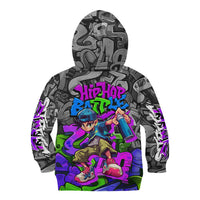 Hip Hop Battle Kid Hoodie Spray Can Kid Character and Colorful Graffiti Street Art Design - Wonder Print Shop